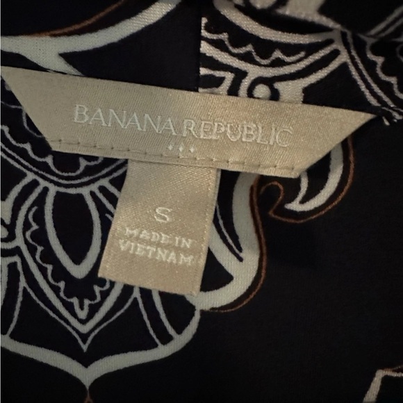 Banana Republic navy and White Midi Dress - Picture 2 of 4